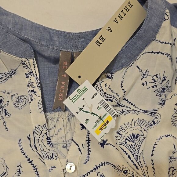 BRINA and EM  rayon combo blouse size large - Picture 8 of 9